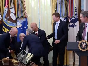 На пресс-конференции с Трампом глава компании Novo Nordisk упал в обморок