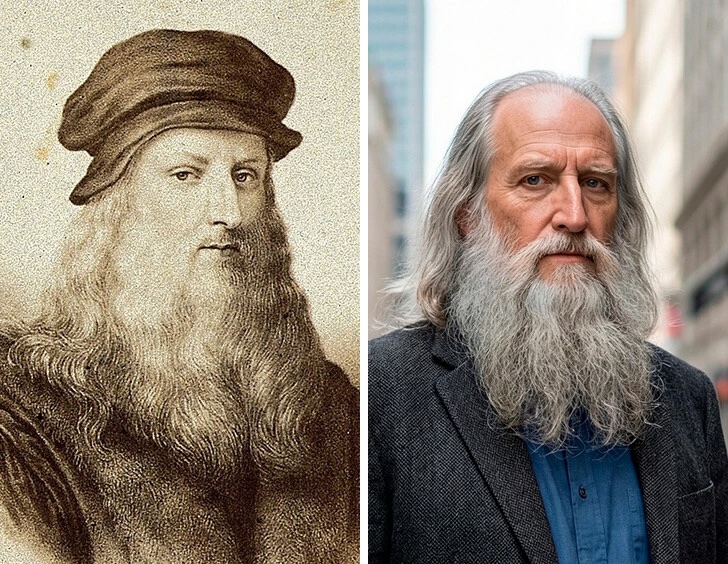 Как выглядели бы исторические личности, если бы они жили в 2025 году по версии нейросети