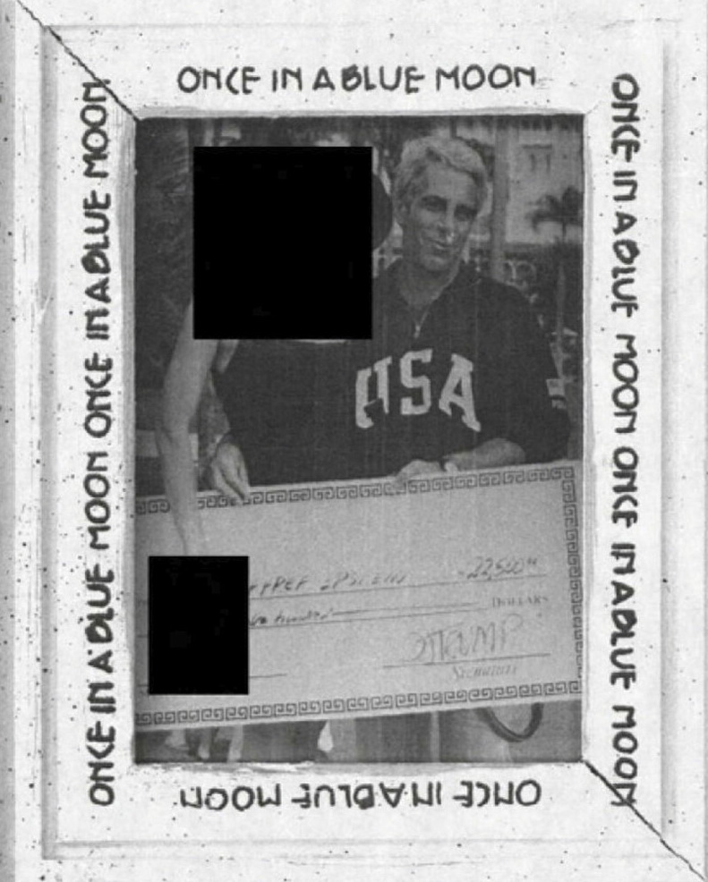 Минюст США опубликовал фото Эпштейна с чеком от Трампа на ,5 тыс.