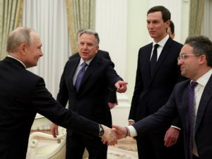 Путин и делегация США в Кремле