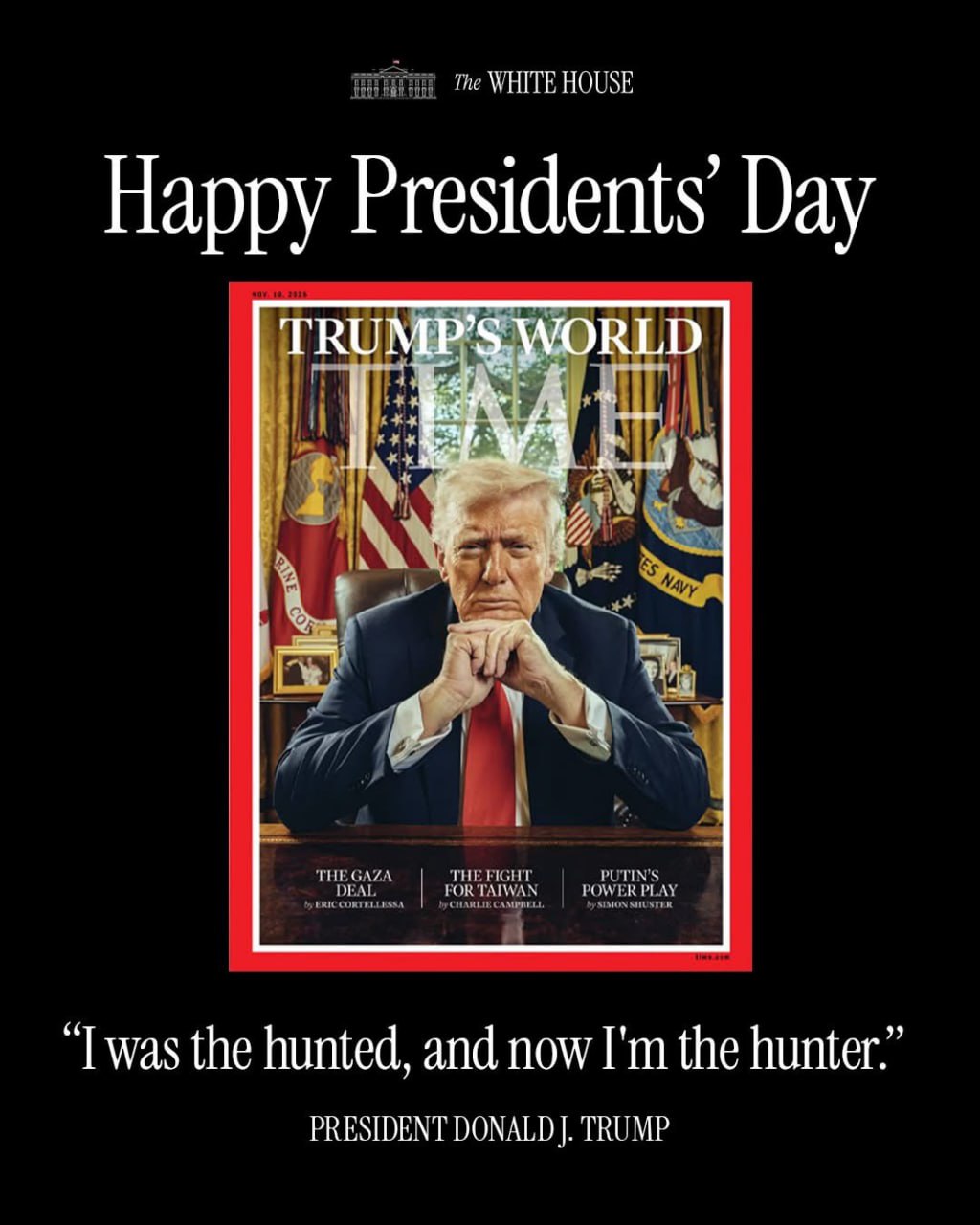 «Я был жертвой, а теперь я охотник»: Белый дом своеобразно поздравил Трампа с Днем президентов