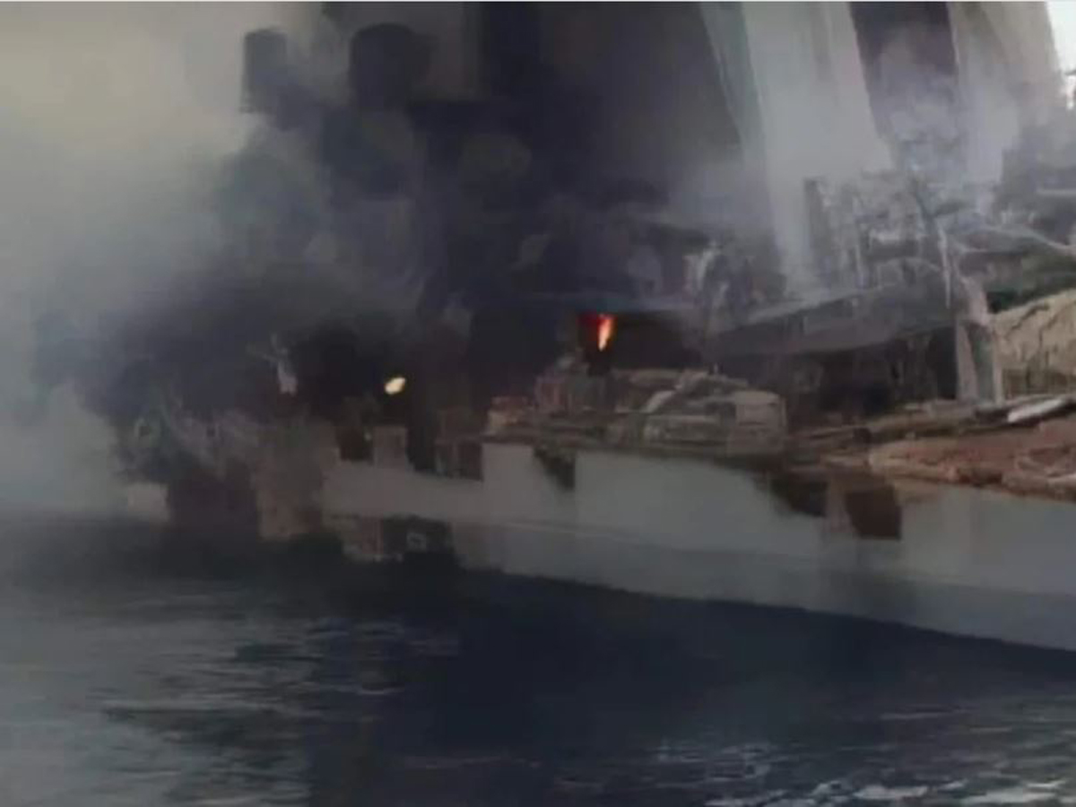 Крейсер Москва затонул