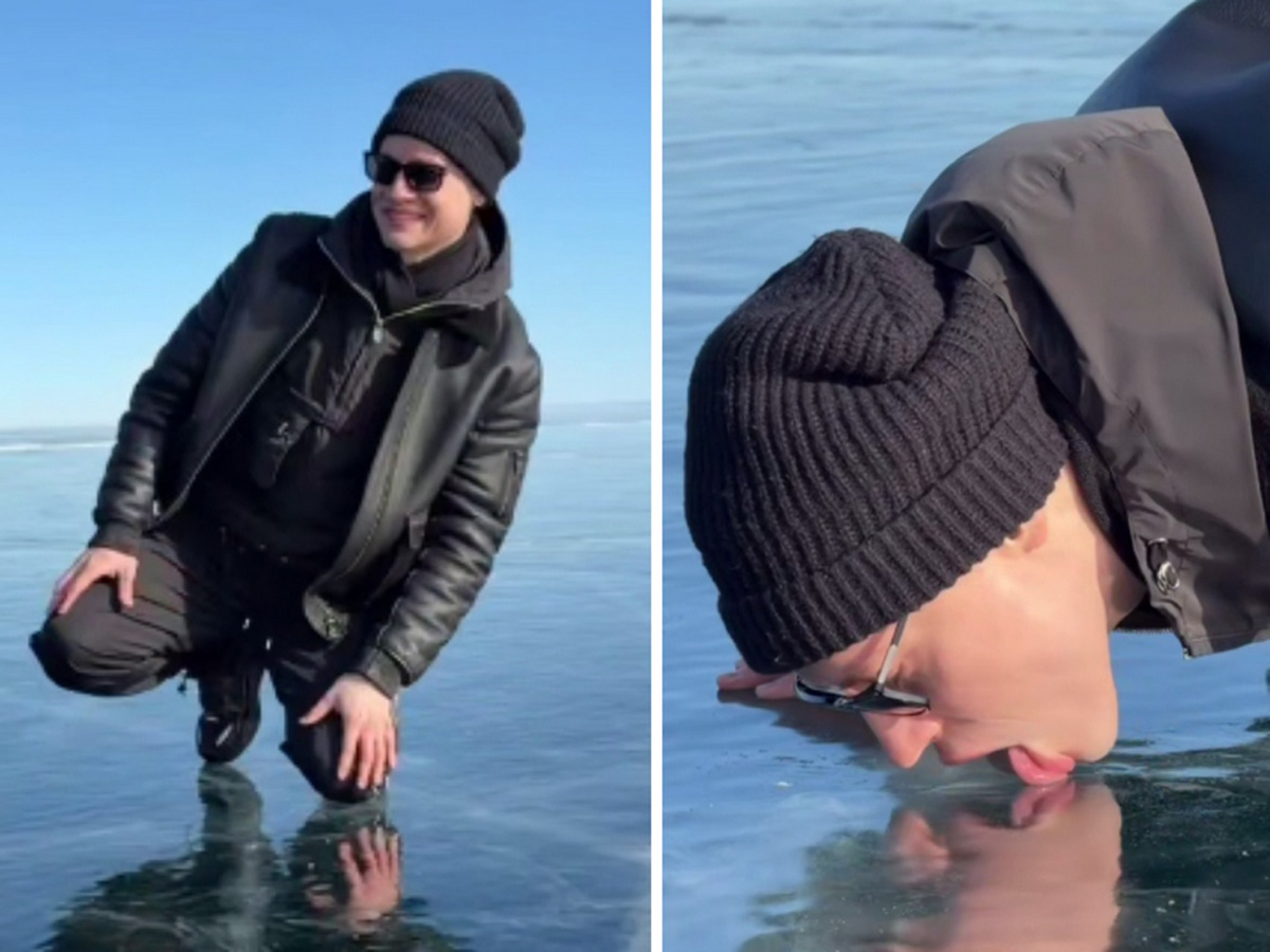 рыбак из Иркутска продает кусок льда, который облизал Shaman