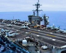 Фото с борта авианосца Abraham Lincoln доказали, что Иран создал проблемы США