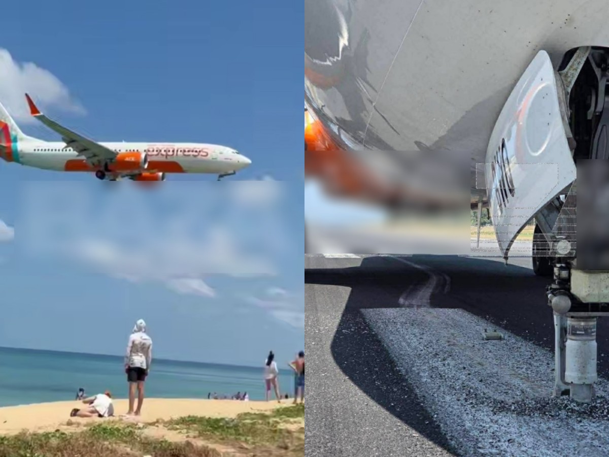 Жесткая посадка самолета в Пхукете попала на видео: аэропорт заблокирован