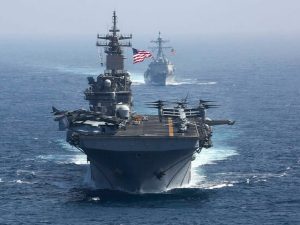 КСИР нанес удар по кораблю США LHA-7 с 5000 военных на борту