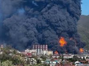 Пожар на НПЗ в Туапсе