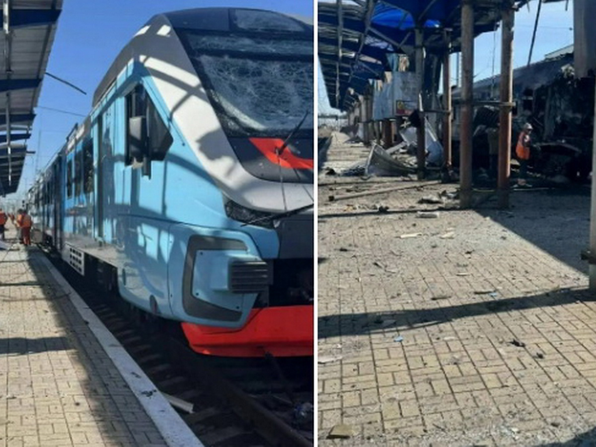 Удар по поезду в Крыму