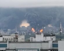 пожары в Москве после атаки БПЛА