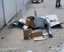 Удар по рынку в Токмаке