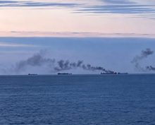 ВСУ заявили о волне ударов по гражданским судам в Азовском море.