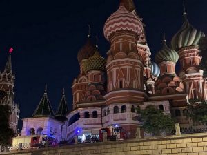 Пожар в Храме Василия Блаженного в Москве