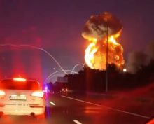Мощный взрыв на складе в Милом под Киевом