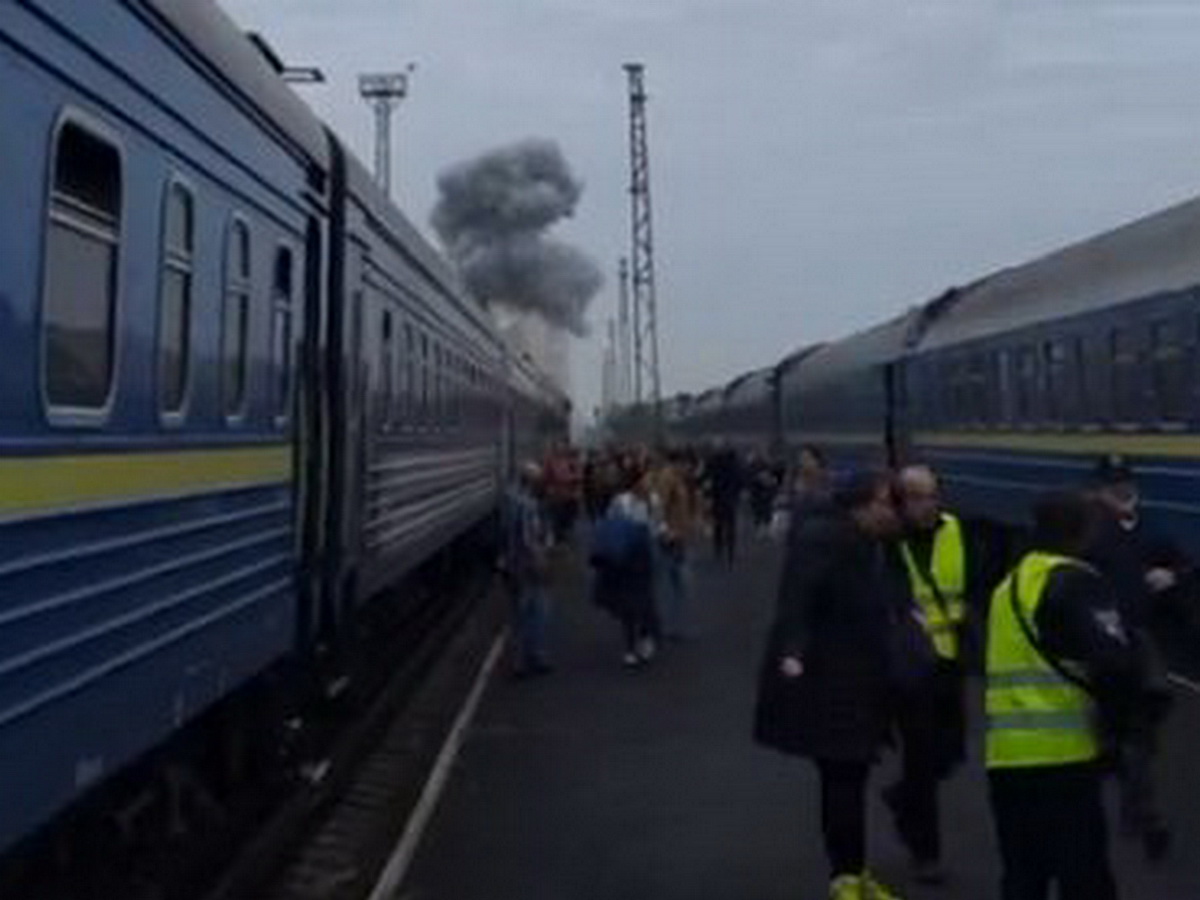 поезд атаковал дрон